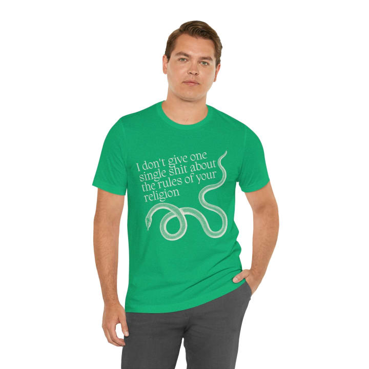 I Don't Give One Single Sh*t About the Rules of Your Religion Unisex Short Sleeve Tee [Multiple Color Options]