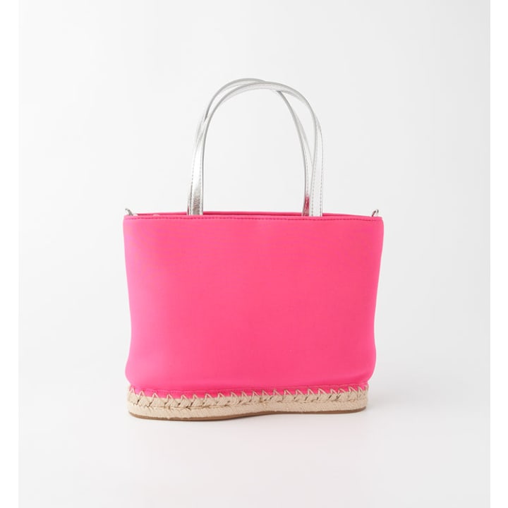 The Rosa Neoprene Mini Tote - Fuchsia