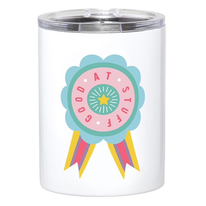 Good At Stuff Stainless Steel Tumbler | Award Ribbon Travel Tumbler | 12oz