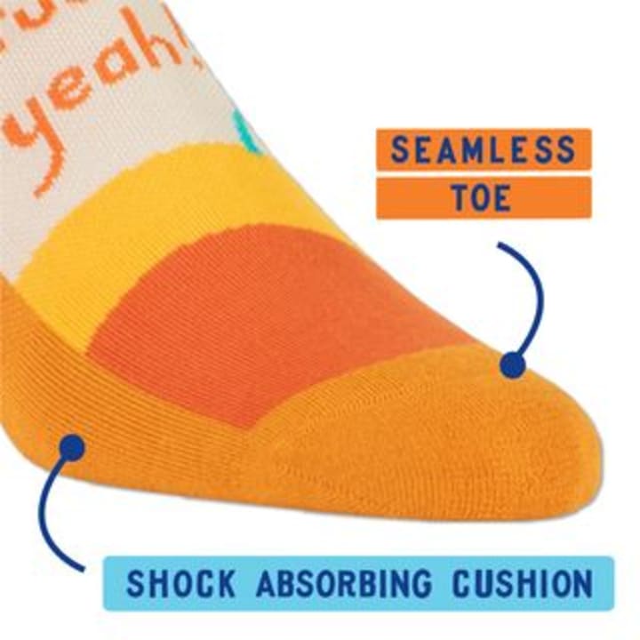 Endorphins Fuck Yeah Unisex Sneaker Socks [2 Size Options] | BlueQ at GetBullish