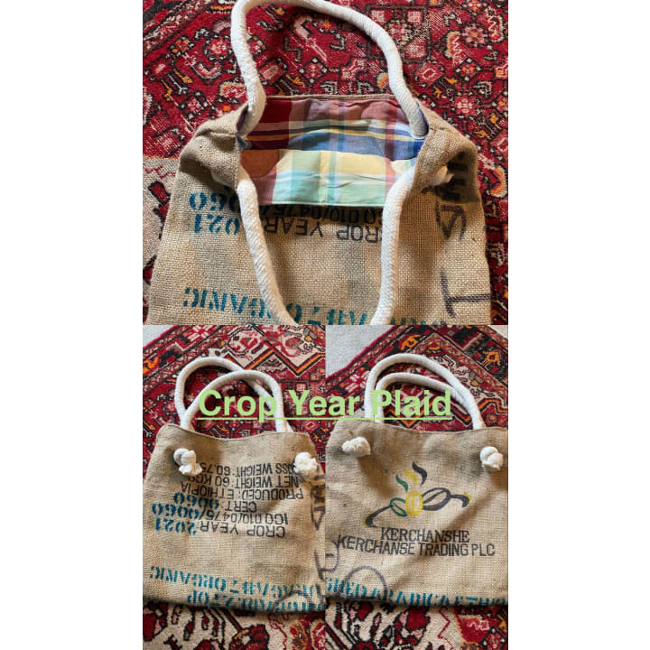 Handmade Burlap Tote Bag