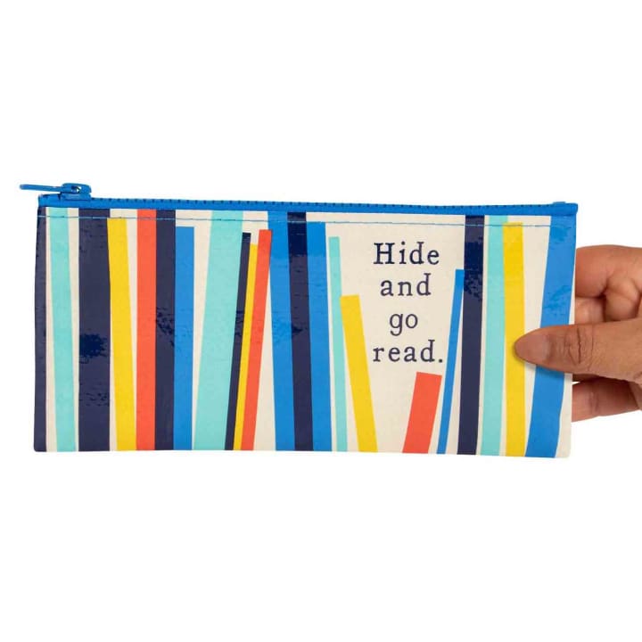 Hide and Go Read Pencil Case | 4.25" h x 8.5"  | BlueQ at GetBullish