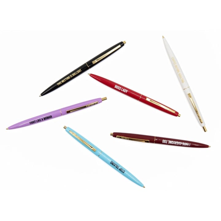 Snarky Boss Lady Pen Set in Brilliant Multicolor - Set of 6 Pens