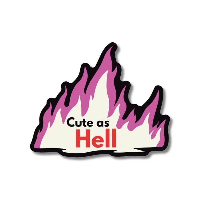 Cute As Hell | Vinyl Die Cut Sticker