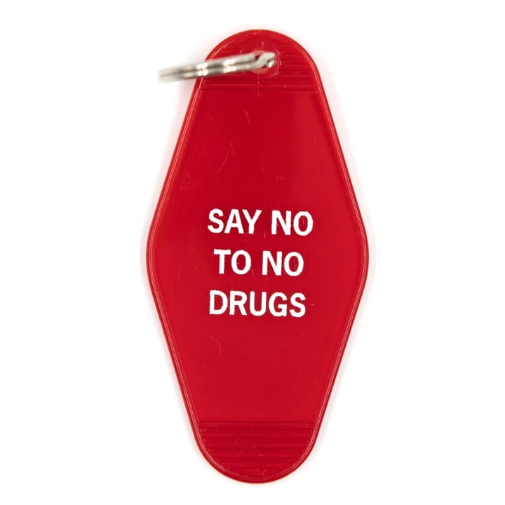 Say No To No Drugs Motel Style Keychain in Red