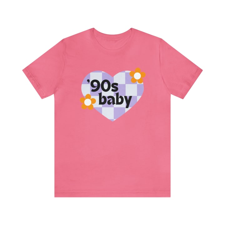 90's Baby Jersey Short Sleeve Tee [Multiple Color Options]