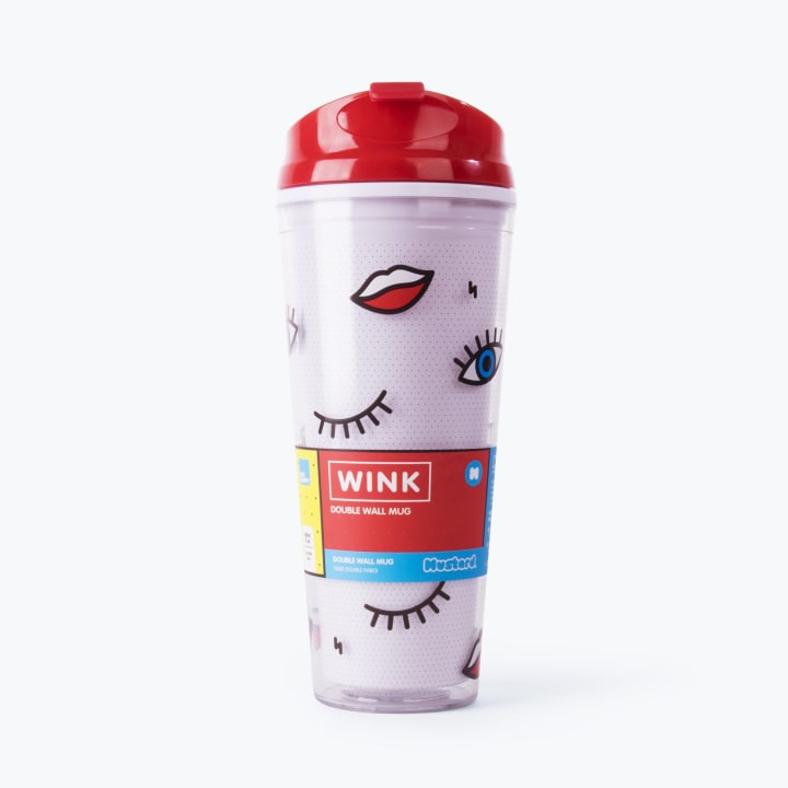 Wink Double Wall Mug Coffee Tumbler | Mod Style | BPA-Free