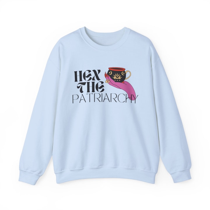Hex the Patriarchy Unisex Heavy Blend™ Crewneck Sweatshirt Sizes SM-5XL | Plus Size Available