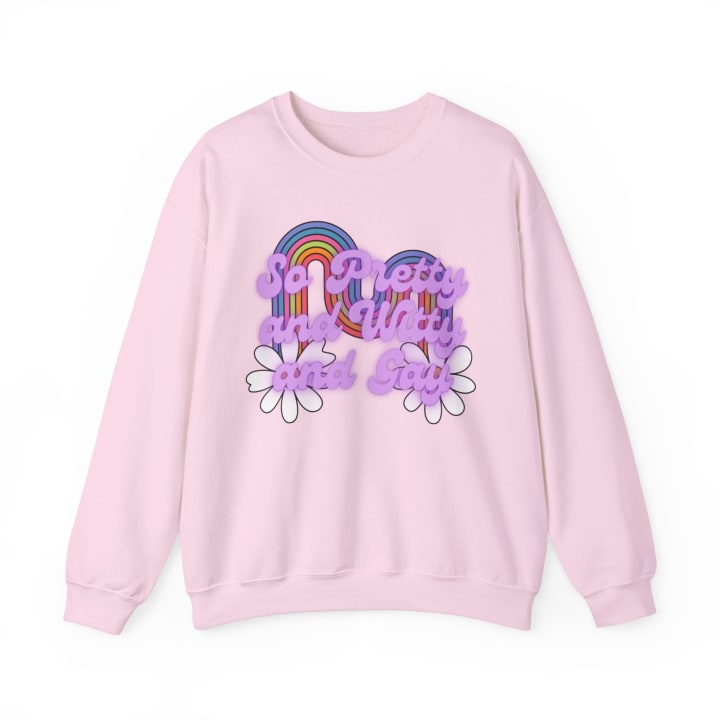 So Pretty and Witty and Gay Unisex Heavy Blend™ Crewneck Sweatshirt Sizes SM-5XL | Plus Size Available