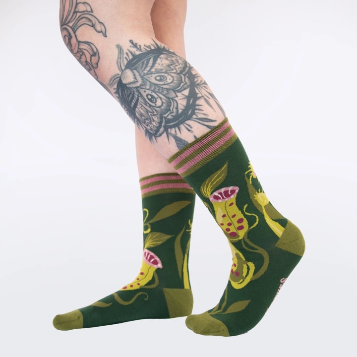 Carnivorous Pitcher Plant Crew Socks