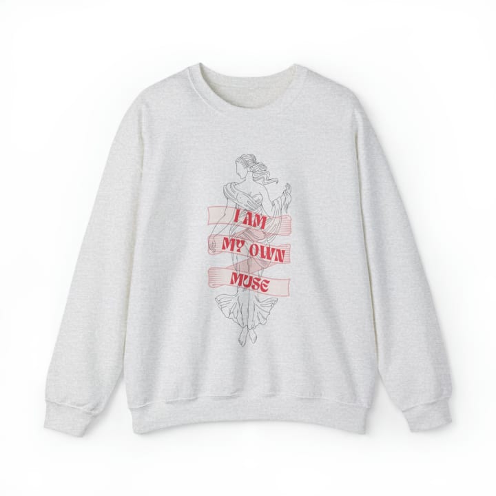 I Am My Own Muse Unisex Heavy Blend™ Crewneck Sweatshirt Sizes SM-5XL | Plus Size Available