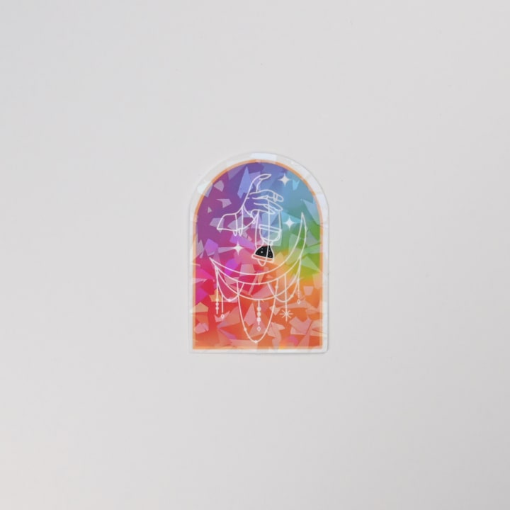 Mystic Rainbow Window Medium Vinyl Sticker | 3"-3.5"