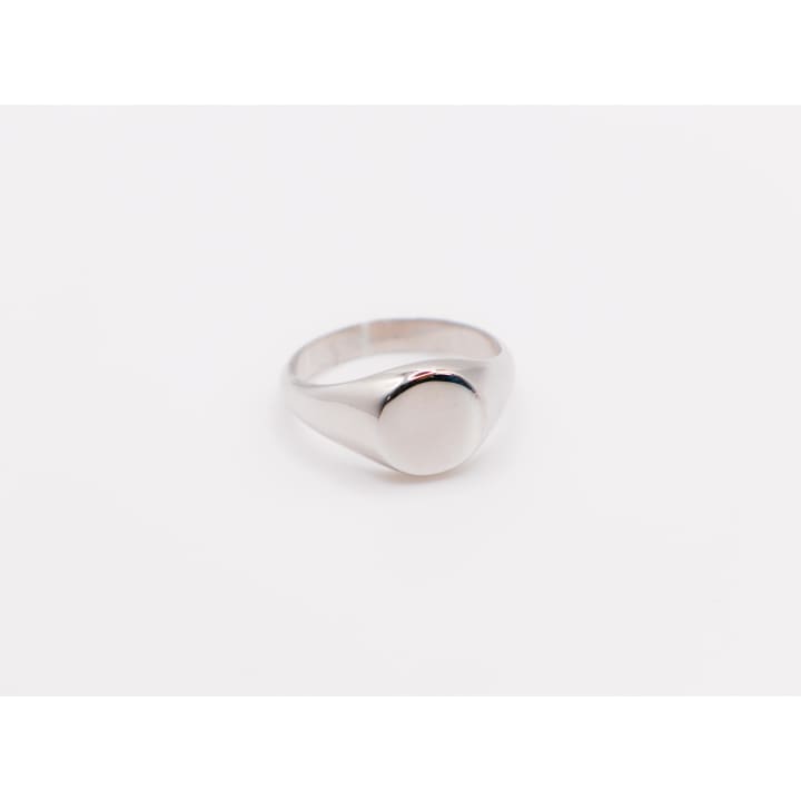 Italian Round Face Silver Ring
