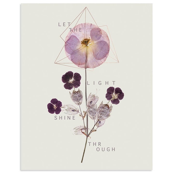 Violet Glow 11" x 14" Art Print | Copper Details | Unframed