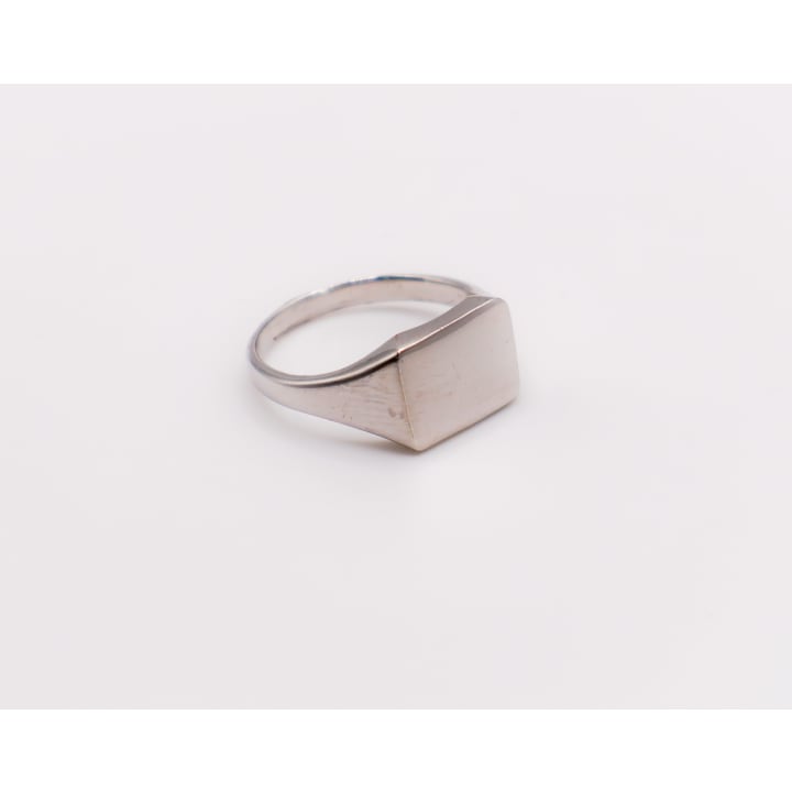 Italian Silver Rectangular Face Ring