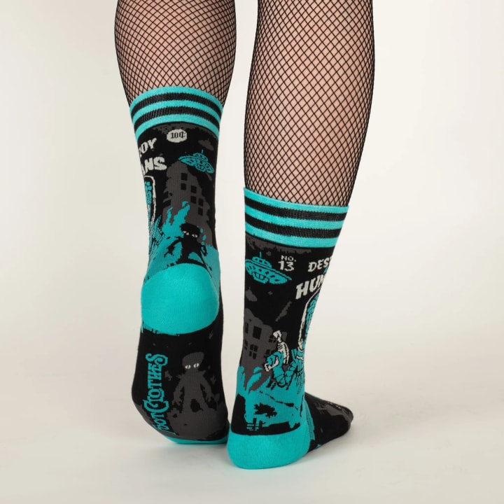 Destroy All Humans Crew Socks | Alien Horror Themed Socks