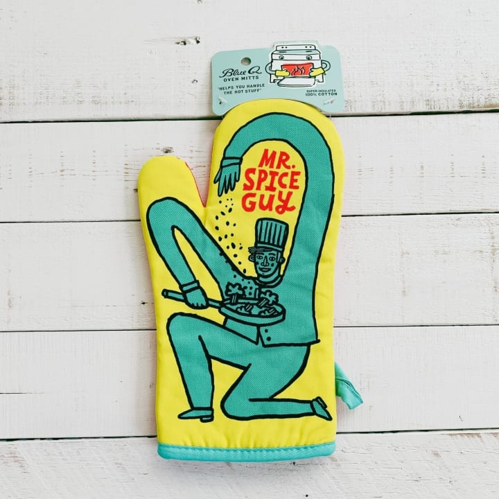 Mr. Spice Guy Oven Mitt | Father's Day Gift for Men | Kitchen Thermal Single Pot Holder | BlueQ at GetBullish