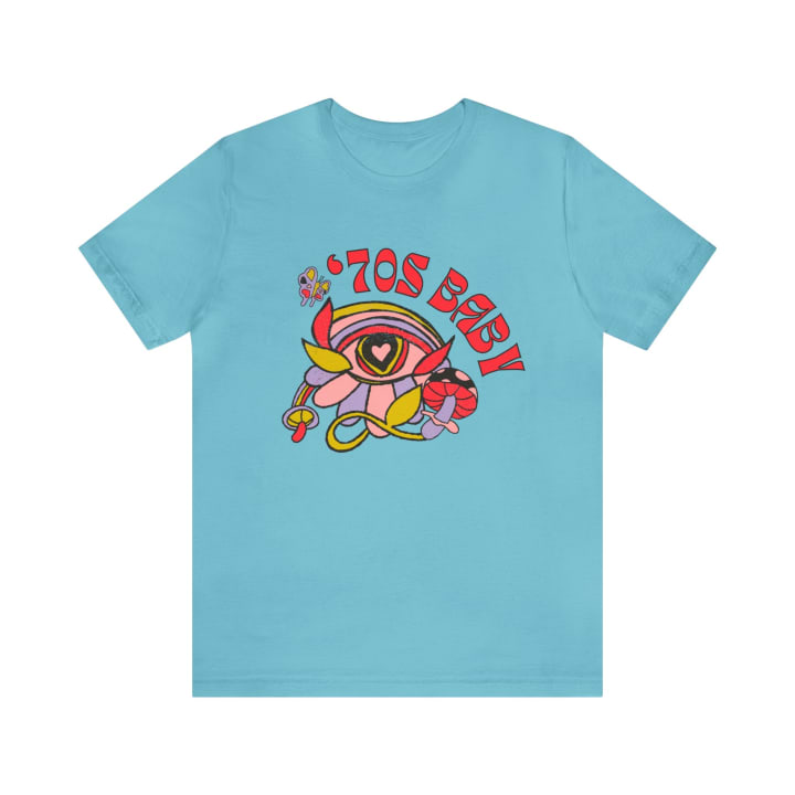 70's Baby Retro Jersey Short Sleeve Tee [Multiple Color Options]