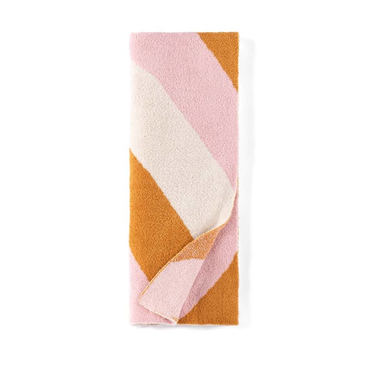 Super Soft Reversible Chevron Throw Blanket In Pink and Orange | 60" x 50" | Giftable