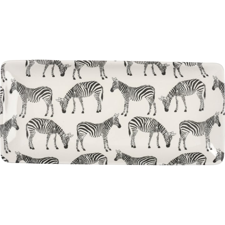 Zebra Rectangular Platter | Serving Dish Tray Plate | 9.50" x 4.50"