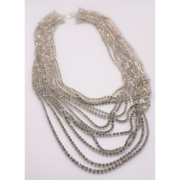 Diamond Cascade Statement Necklace