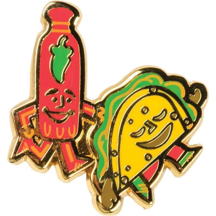 Together Like Tacos & Hot Sauce Enamel Pin