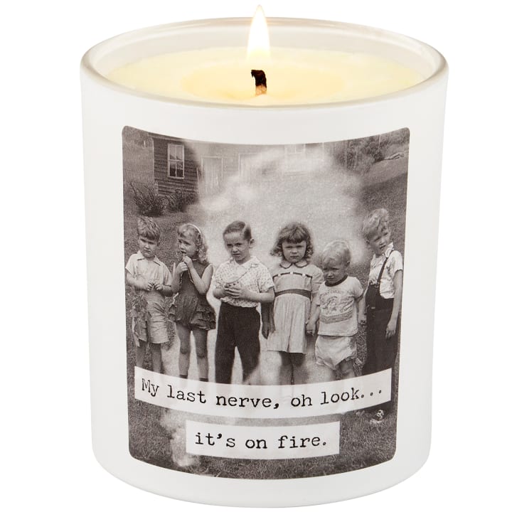 My Last Nerve Jar Candle | Vintage Photograph Double Sided Design | Soy Wax Lavender Scent