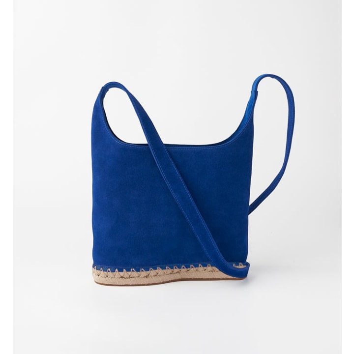 The Amelia Suede Crossbody Mini Hobo - Cobalt