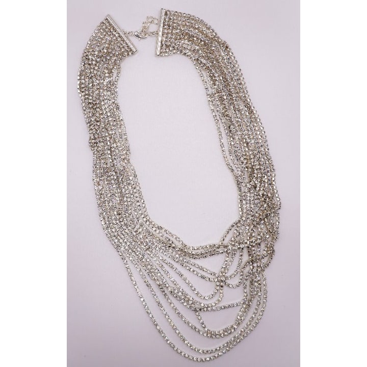 Diamond Cascade Statement Necklace