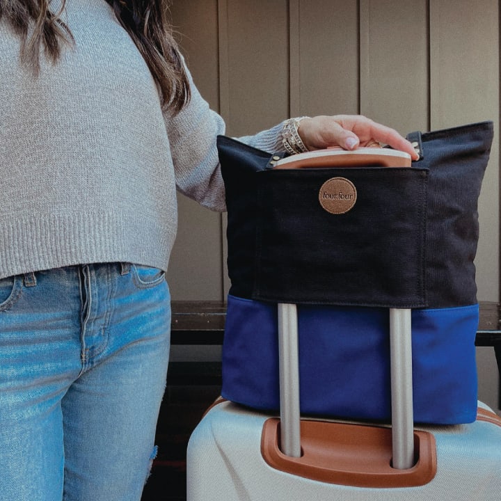 Minimalist Tote Bag - Eternal Optimist in Cobalt Blue