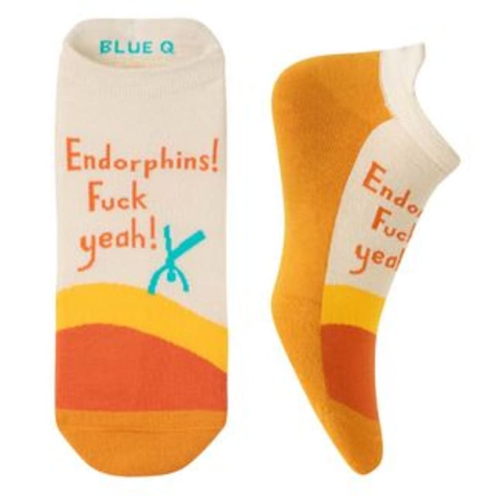 Endorphins Fuck Yeah Unisex Sneaker Socks [2 Size Options] | BlueQ at GetBullish