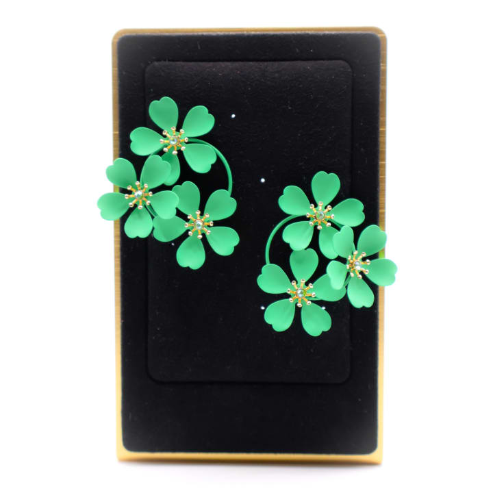 Green Blooms Earrings