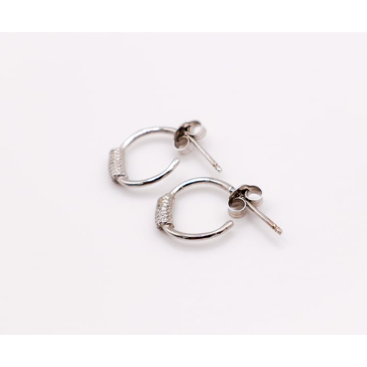 Italian Mini Sterling Silver Hoop Earrings