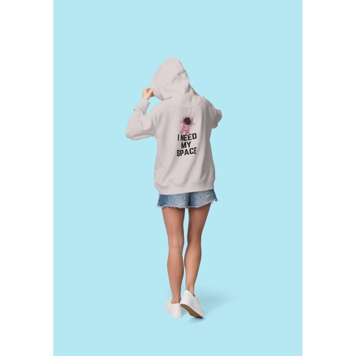 I Need My Space Astronaut Unisex Fleece Hoodie Sizes S-3X