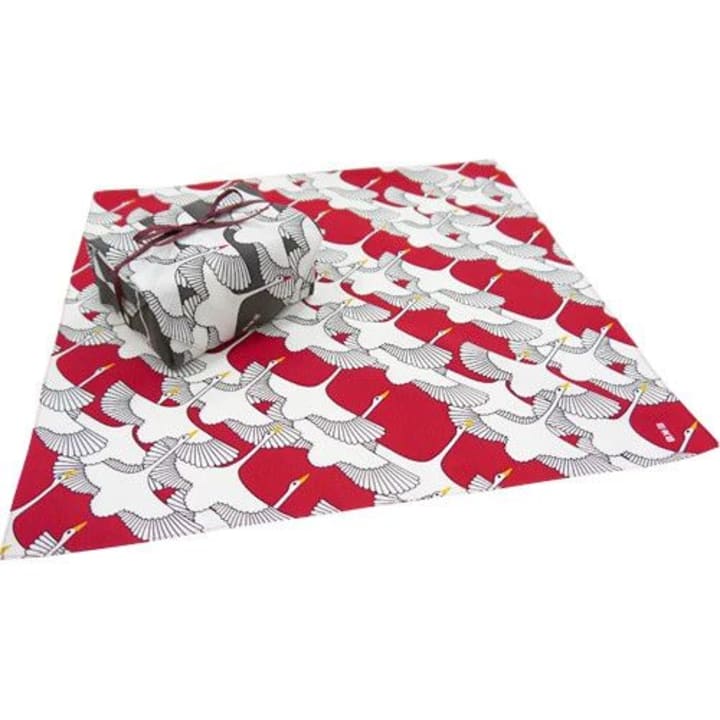 Kofu Shukuzuru Red Bento Wrapping Cloth | Japanese Furoshiki Fabric Gift  Wrapping |19.68" x 19.68"