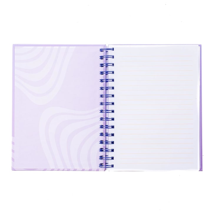 Overthinker Spiral Bound Notebook | Reflective Cover Journal | Retro Violet