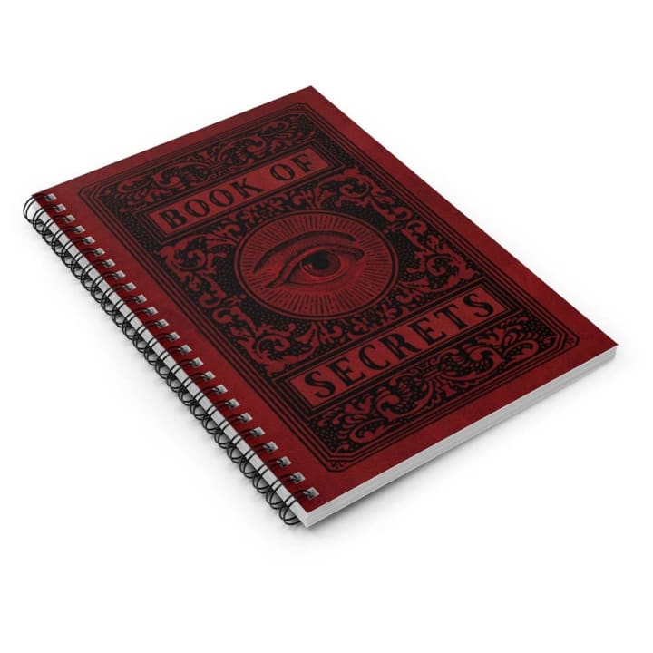 Book of Secrets Spiral Notebook | 8.5" x 6" x 0.6"