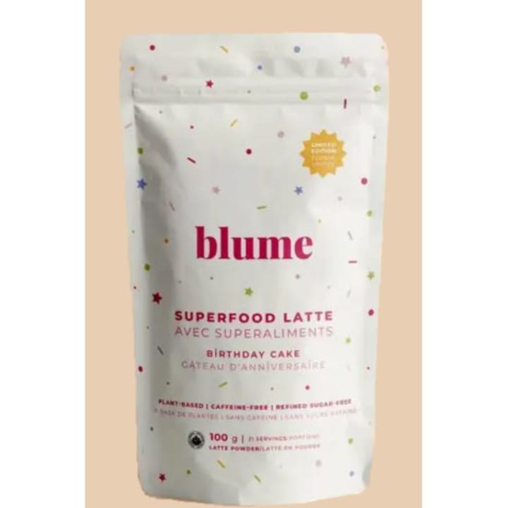 Blume Birthday Cake Latte | Superfood Latte Powder | 21 Servings