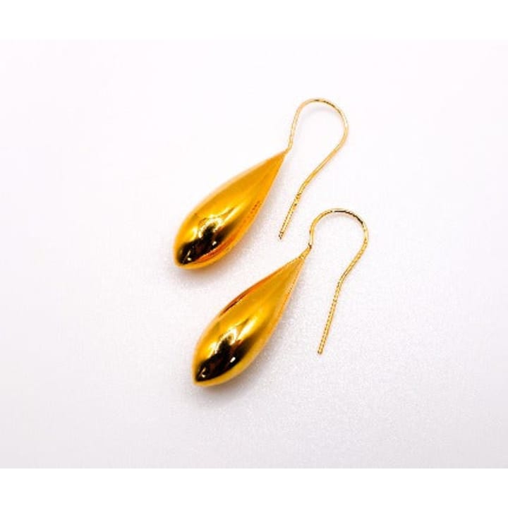 Italian Gilded Teardrop Statement Earrings