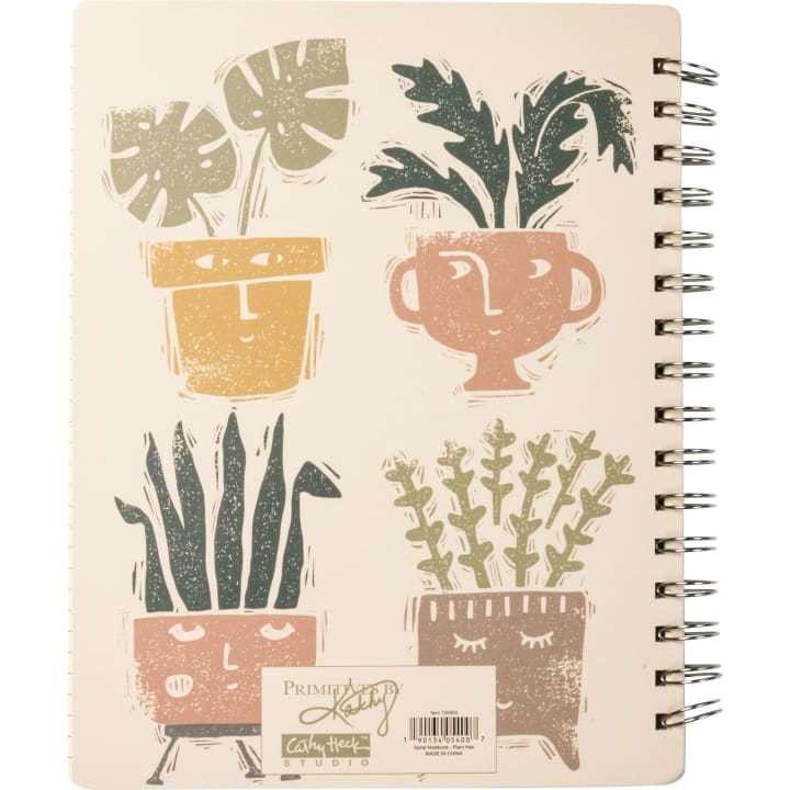 Plant Hair Don't Care Spiral Notebook | Art on Both Sides | 9" x 7" | 120 Lined Pages