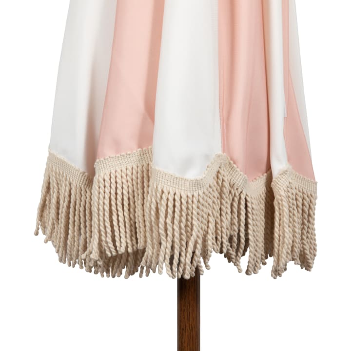 Summerland Beach Umbrella - Pink Salt Stripe