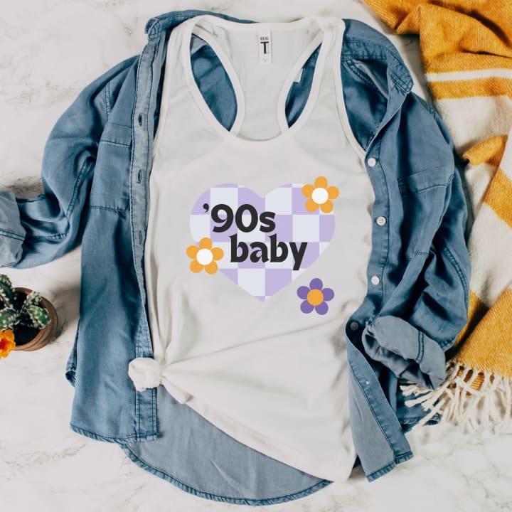 90's Baby Women's Ideal Racerback Tank