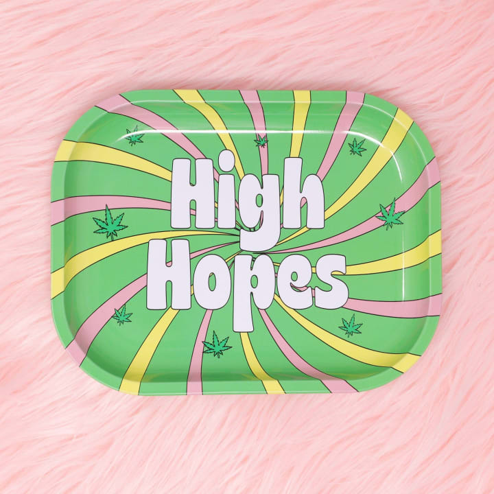 High Hopes Trinket Catch-all Tray in Green | Rolling Tray