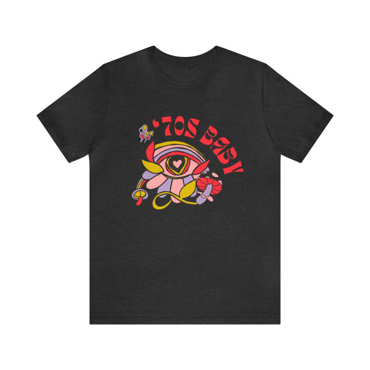 70's Baby Retro Jersey Short Sleeve Tee [Multiple Color Options]