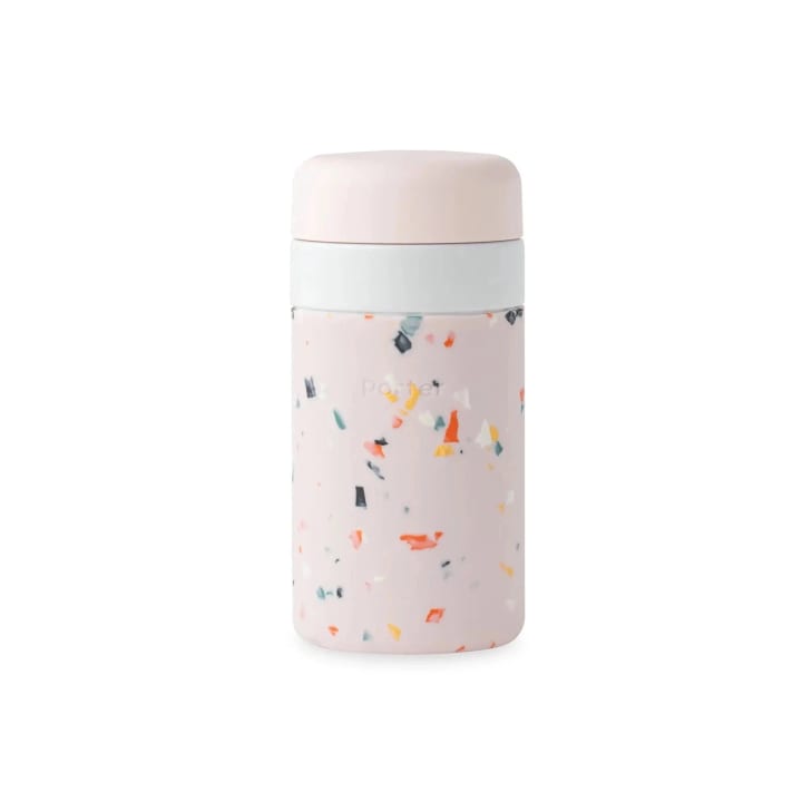 12oz Terrazzo Porter Insulated Bottle In Blush | Insulated Ceramic Bottle