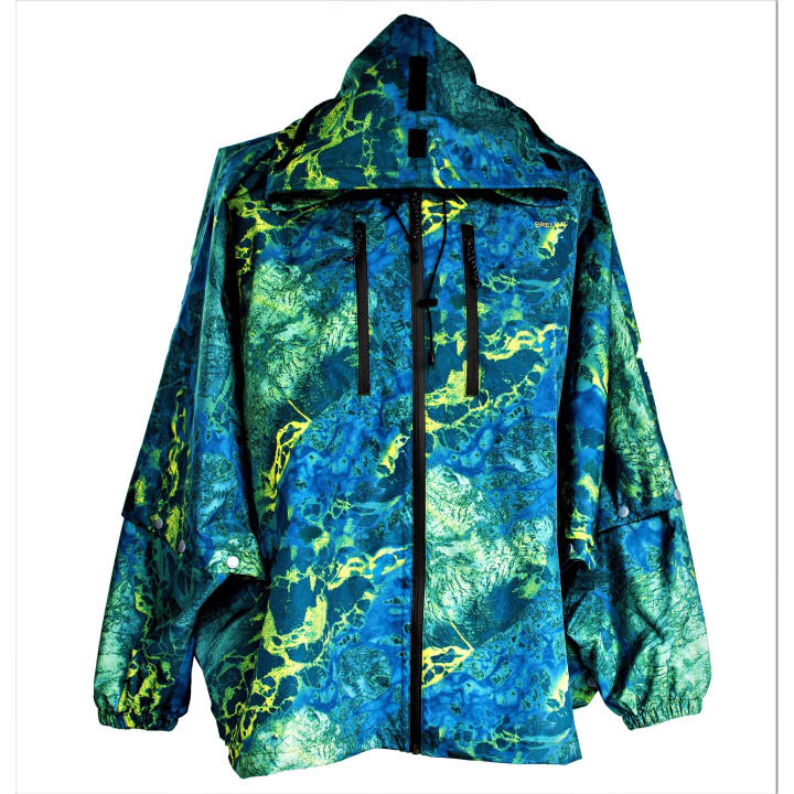 Brella 2015 Blue Yellow Unisex Rain Jacket