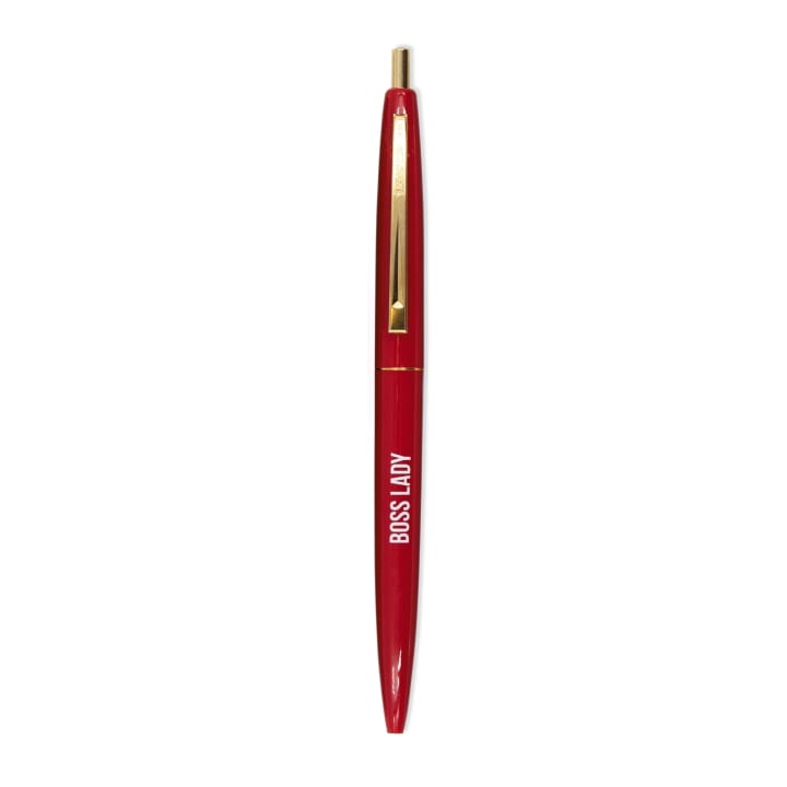 Boss Lady Pen in Cherry Red with Gold Accents