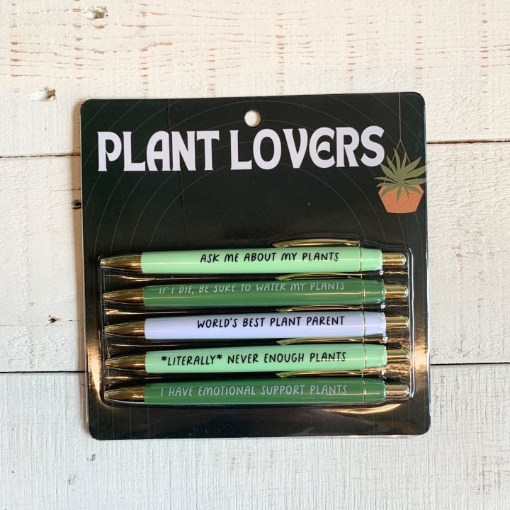 Fun Club Plant Lovers Pen Set | Set of 5 Pens Packaged for Gifting