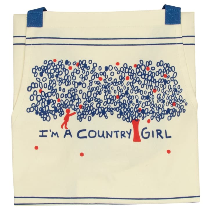I'm A Country Girl  Funny Cooking and BBQ Apron 2 Pockets Adjustable Strap 100% Cotton | BlueQ at GetBullish