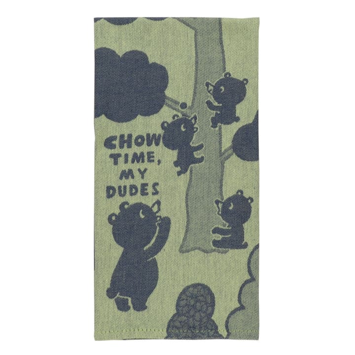 Chow Time My Dudes Woven Funny Snarky Jacquard Dish Towel | BlueQ at GetBullish